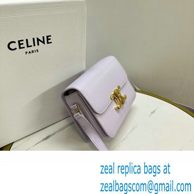 celine Teen Triomphe Bag in SHINY CALFSKIN Light Lavender 2023 - Click Image to Close