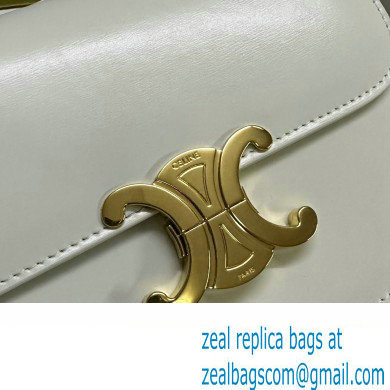 celine Teen Triomphe Bag in SHINY CALFSKIN white 2023 - Click Image to Close