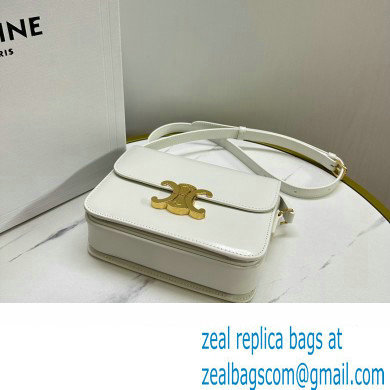 celine Teen Triomphe Bag in SHINY CALFSKIN white 2023 - Click Image to Close