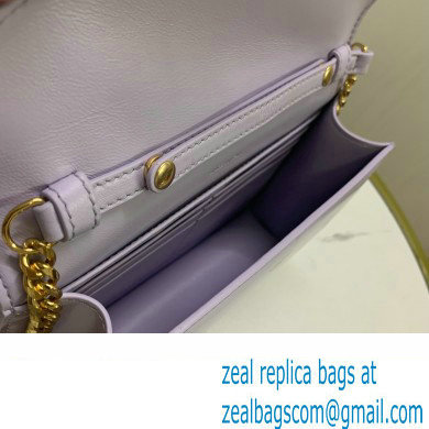 celine Wallet on Chain TRIOMPHE in Shiny calfskin Light Lavender 2023 - Click Image to Close