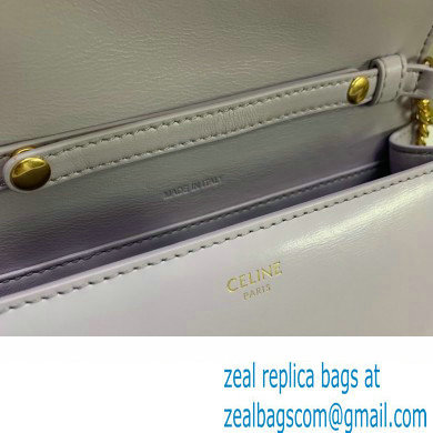 celine Wallet on Chain TRIOMPHE in Shiny calfskin Light Lavender 2023