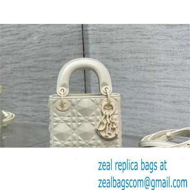 dior Lady Dior Micro Bag in Latte Cannage Calfskin with Diamond Motif 2023 - Click Image to Close