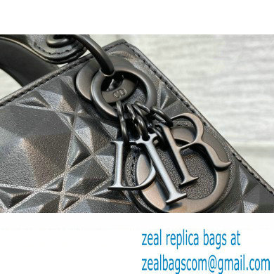 dior Lady Dior Micro Bag in black Cannage Calfskin with Diamond Motif 2023