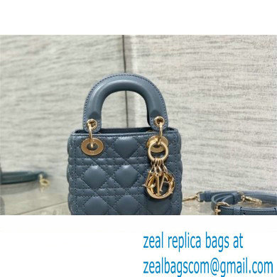 dior Lady Dior Micro Bag in cloud blue Cannage Lambskin 2023