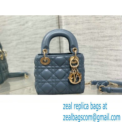 dior Lady Dior Micro Bag in cloud blue Cannage Lambskin 2023