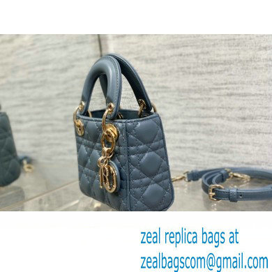 dior Lady Dior Micro Bag in cloud blue Cannage Lambskin 2023