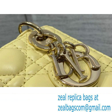 dior Lady Dior Micro Bag in yellow Cannage Lambskin 2023 - Click Image to Close