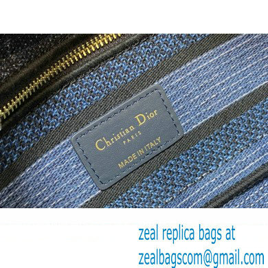 dior Medium Lady D-Joy Bag in Denim Blue Albero della Vita Embroidery 2023