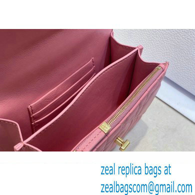 dior Miss Caro Mini Bag in Light Pink Macrocannage Lambskin 2023