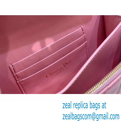 dior Miss Caro Mini Bag in Light Pink Macrocannage Lambskin 2023