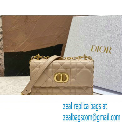 dior Miss Caro Mini Bag in Light Pink Macrocannage Lambskin beige 2023