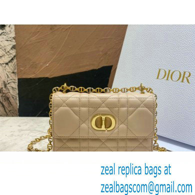 dior Miss Caro Mini Bag in Light Pink Macrocannage Lambskin beige 2023