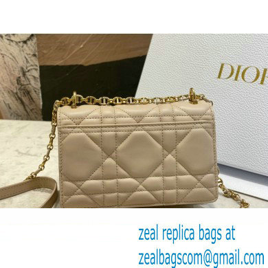 dior Miss Caro Mini Bag in Light Pink Macrocannage Lambskin beige 2023