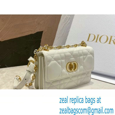 dior Miss Caro Mini Bag in Light Pink Macrocannage Lambskin white 2023