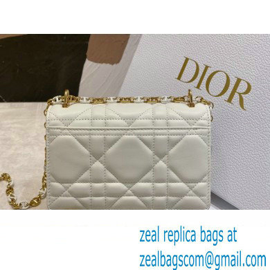 dior Miss Caro Mini Bag in Light Pink Macrocannage Lambskin white 2023 - Click Image to Close