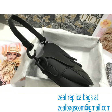 dior Saddle Bag with Strap in Black Ultramatte Calfskin 2023 - Click Image to Close