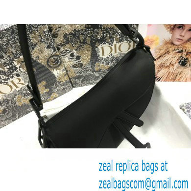 dior Saddle Bag with Strap in Black Ultramatte Calfskin 2023 - Click Image to Close