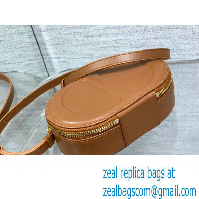 dior brown calfskin CD Signature Oval Camera Bag 2023
