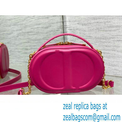 dior fuchsia calfskin CD Signature Oval Camera Bag 2023