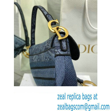 dior saddle bag in Denim Blue Albero della Vita Embroidery 2023