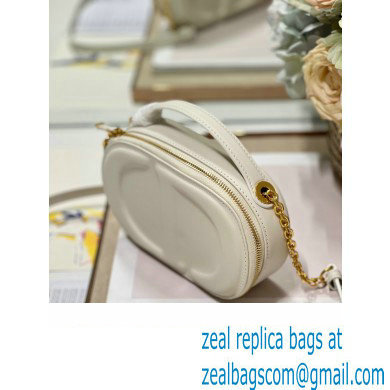dior white calfskin CD Signature Oval Camera Bag 2023