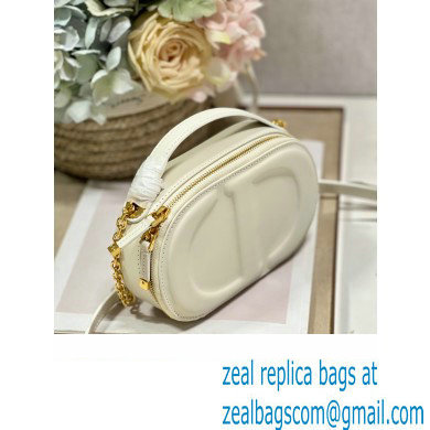 dior white calfskin CD Signature Oval Camera Bag 2023