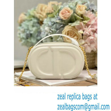 dior white calfskin CD Signature Oval Camera Bag 2023