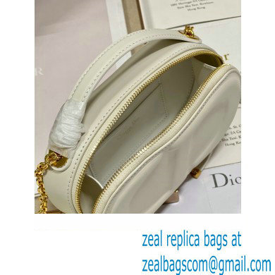 dior white calfskin CD Signature Oval Camera Bag 2023