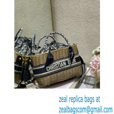 dior wicker basket bag blue 2023