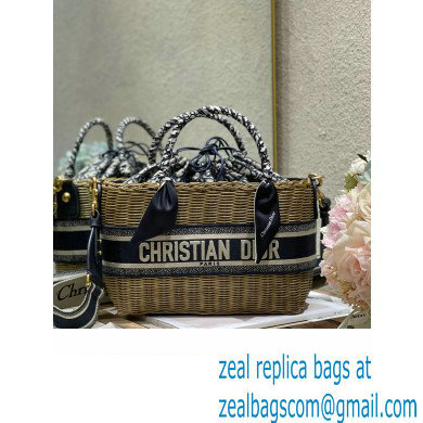 dior wicker basket bag blue 2023