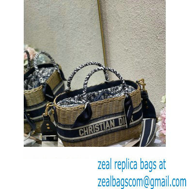 dior wicker basket bag blue 2023