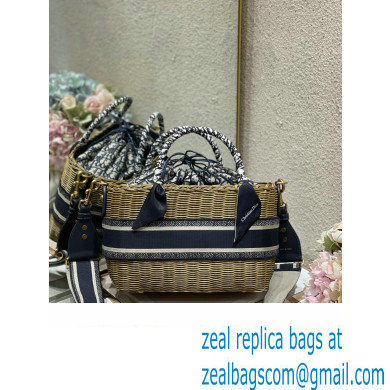 dior wicker basket bag blue 2023