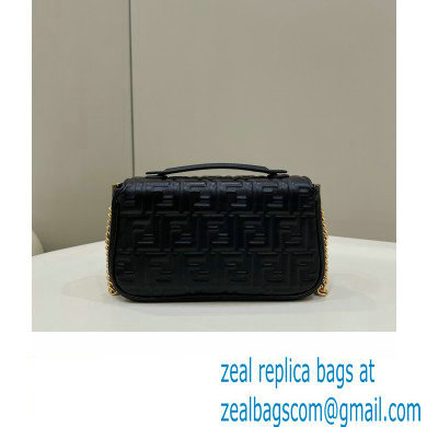fendi medium Baguette Chain Midi bag in nappa leather black 2023 - Click Image to Close