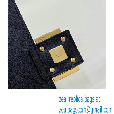 fendi medium Baguette Chain Midi bag in nappa leather black 2023