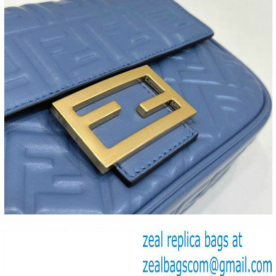 fendi medium Baguette Chain Midi bag in nappa leather blue 2023 - Click Image to Close