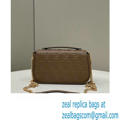 fendi medium Baguette Chain Midi bag in nappa leather coffee 2023