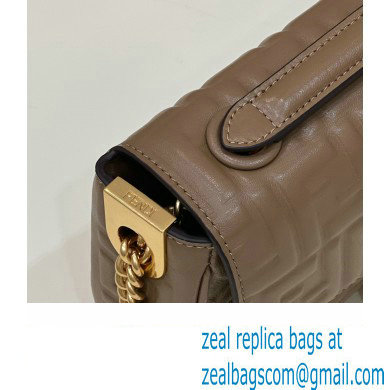 fendi medium Baguette Chain Midi bag in nappa leather coffee 2023 - Click Image to Close