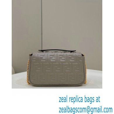 fendi medium Baguette Chain Midi bag in nappa leather gray 2023 - Click Image to Close