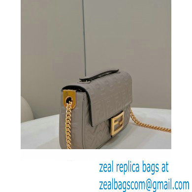 fendi medium Baguette Chain Midi bag in nappa leather gray 2023
