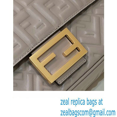 fendi medium Baguette Chain Midi bag in nappa leather gray 2023 - Click Image to Close