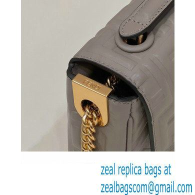 fendi medium Baguette Chain Midi bag in nappa leather gray 2023