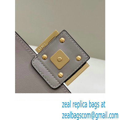 fendi medium Baguette Chain Midi bag in nappa leather gray 2023 - Click Image to Close