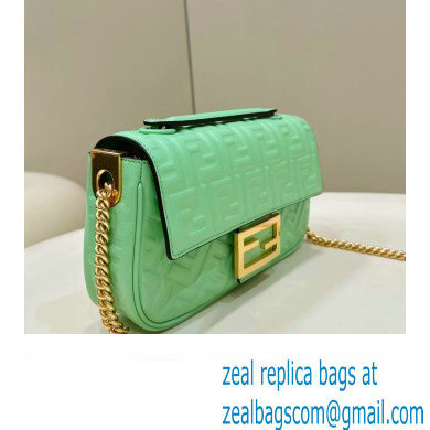 fendi medium Baguette Chain Midi bag in nappa leather green 2023 - Click Image to Close