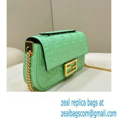 fendi medium Baguette Chain Midi bag in nappa leather green 2023