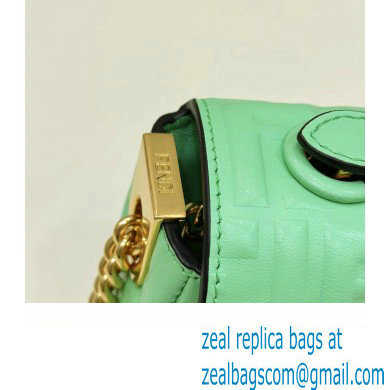 fendi medium Baguette Chain Midi bag in nappa leather green 2023