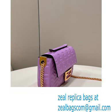 fendi medium Baguette Chain Midi bag in nappa leather lavender 2023 - Click Image to Close