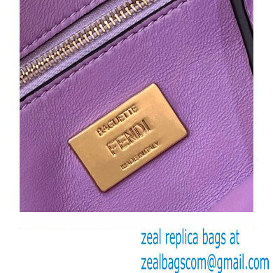 fendi medium Baguette Chain Midi bag in nappa leather lavender 2023 - Click Image to Close