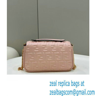 fendi medium Baguette Chain Midi bag in nappa leather pale pink 2023