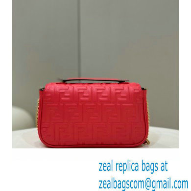 fendi medium Baguette Chain Midi bag in nappa leather red 2023 - Click Image to Close