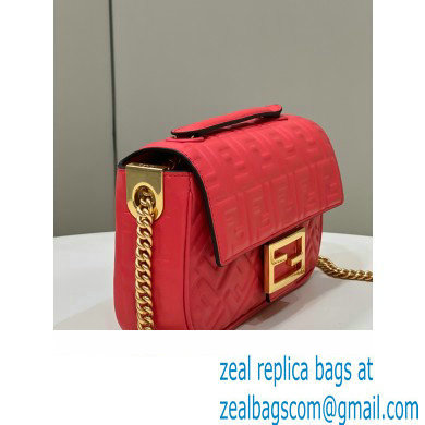 fendi medium Baguette Chain Midi bag in nappa leather red 2023